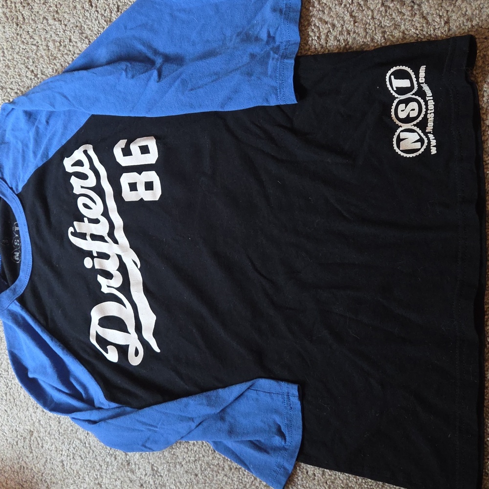 Blue and Black Drifters Raglan Shirt